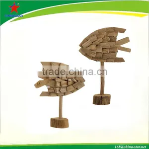 Natural Wooden Fish Table Decoration thumbnail-1