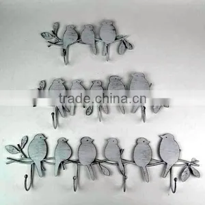 Metal Bird Coat Hanger Wrought Iron Rack Robe Hooks thumbnail-1