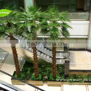 APM018 GNW Plastic Palm Tree With Artificial Palm Tree Leaves for Garden Landscaping Decoration thumbnail-2
