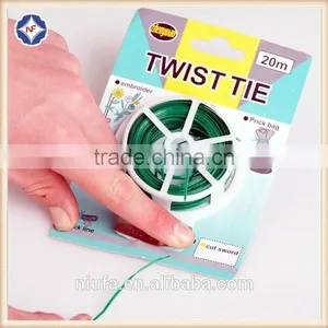 Colorful Garden Twist Ties PVC or PE Plastic Coated Single Metal Wire Twist Ties thumbnail-2