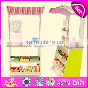 2017 New Design Funny Pretend Play Wooden Kids Play Supermarket W10A061 thumbnail-2