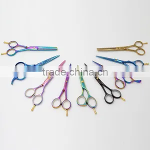 QJ-04S Hot Sale Rainbow Color Japanese Professional Hair Cutting Scissor Set thumbnail-2