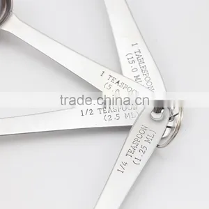 4-Piece Set Stainless Steel Measuring Spoons Kitchen Tools Tablespoon Teaspoon Set thumbnail-5