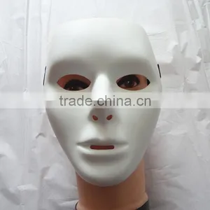 PVC Plastic Jabbawockeez Hiphop White Dance Face Mask for Dance False Face Mask thumbnail-4