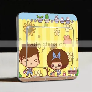 Fashion Decorative Wall Sticker , Waterproof Bedroom Switch Stick thumbnail-6