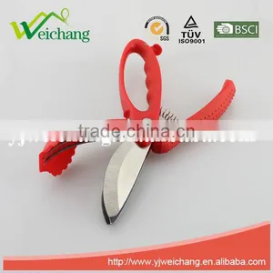 WCJ656 Premium Stainless Steel Precision Salad Kitchen Scissors & Salad Tongs In-one thumbnail-3