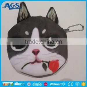 Funny Smiling Face Yellow Round Coin Purse thumbnail-6