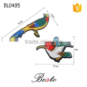 High Quality China Custom Bird Embroidery Patches for Kids Clothes thumbnail-2