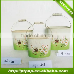 Different Shapes Decal Metal Flower Pots thumbnail-3