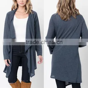 Soft Touch Stretch Fabric Classic Long Muslim Cardigan Fashion Navy Dusty Style Knitwear Cardigan Manufacturers thumbnail-1