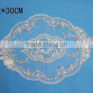 Most Fashion Design Water Soluble Table Cloth Embroidery Colorful Lace Wedding Decoration thumbnail-1