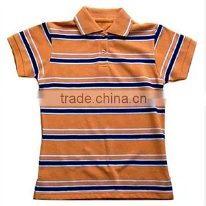 Women's Striped Polo T-Shirt thumbnail-1