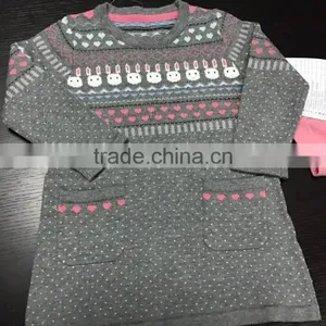 New Design Knitted Children Pullover Jacquard Dress Sweater(BKN26) thumbnail-1
