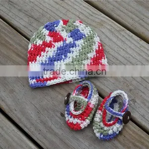 Hot Sale Autumn Winter Baby Toddler Crochet Wool Shoes Set Cute Style Infant Hand Knit Shoes thumbnail-6