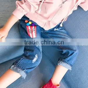 Zm35707a Wholesale New Model Girls Jeans Pants Trousers thumbnail-3