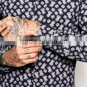 Shirt With Roses Print in Skinny Fit thumbnail-3