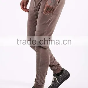 Custom Velour Tracksuit Bottom Slim Fit Velour Pants Wholesale in China thumbnail-2