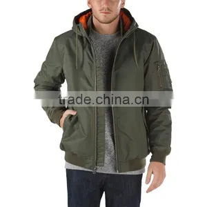 2016 Wholesale Man Winter Soccer Jacket Custom Fur Jacket Leather Sleeve Hoodie Jacket thumbnail-1