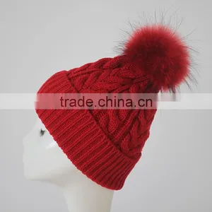Myfur Lovely Girls 100% Cotton Felt Fur Balls Funky Winter Hats Ladies thumbnail-1