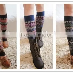 2014 Fashion Accessories Snowflake Christmas Knit Leg Warmers thumbnail-3