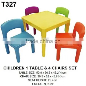 Kids Plastic 1-table and 4-chairs Set thumbnail-1
