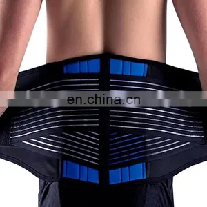 Deluxe Neoprene Double Pull Lumbar Lower Back Support Brace Exercise Belt thumbnail-1