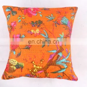 INDIA KANTHA VINTAGE PILLOW CUSHION COVER THROW HANDMADE ETHNIC HOME DECOR thumbnail-1