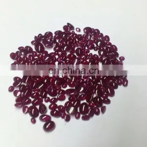 Natural Ruby Cabochon/Natural Ruby/Wholesale Ruby Gemstone/AAA Quality Ruby Gemstone/Ruby Cabochon Lot for Making Jewelry thumbnail-1