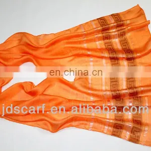 Polyester , Summer ,silk , Thin Orange Scarves Hijab+turc thumbnail-1