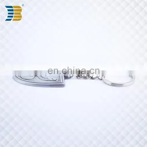 Shield Shape Custom Made Silver Plating Keychain With Engraving thumbnail-5