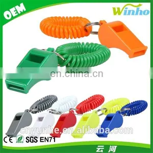 Printed Whistle Key Chain With Coil thumbnail-1