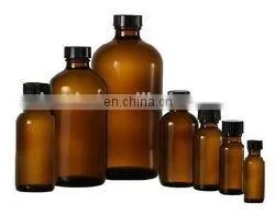 0.5oz,1Oz,4OZ,8OZ Boston Round Glass Bottle Essential Oil Glass Bottle With Black Lids thumbnail-2