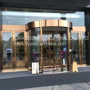 Two-wing Automatic Revolving Door, Tempered Glass Hotel Revolving Door thumbnail-1