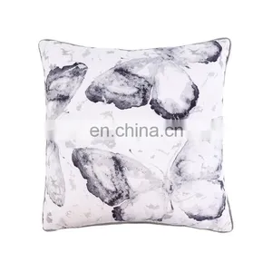 High Quality Minky Polyester Butterfly Printed Decorative Throw Pillow thumbnail-2