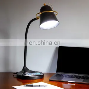 Color Changing Led Desk Lamp With Wireless Charging Pad and Usb for Home Office Tasks thumbnail-5