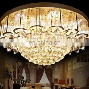 LED Crystal Ceiling Lights Modern Round Design Living Room Bedroom Hotel Lobby Suspended Ceiling Lighting thumbnail-6