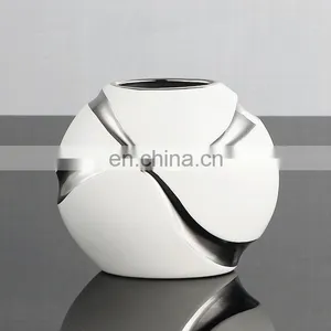 Unique Ball Shape Glazed Ceramic Table Home Decor Flower Vases Custom Crafts for Wedding Decoration thumbnail-1