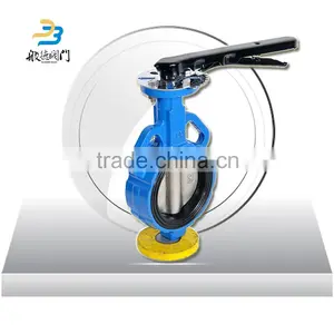 Price Dn100 Wafer Epdm Seat Centerline Manual Butterfly Valve Function thumbnail-2