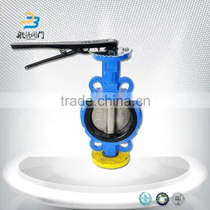 High Quality China Supplier DN150 EPDM Seat Manual Wafer End Type or Flange Type Butterfly Valve thumbnail-2
