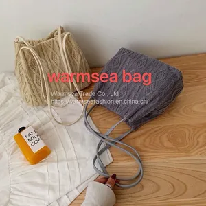 Ladies Fashion Handbags Knitted Shoulder Bags Sling Bag thumbnail-1