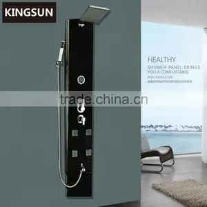 Modern Unique Design Wall Mounted Black Waterproof Bathroom Shower Panel thumbnail-1