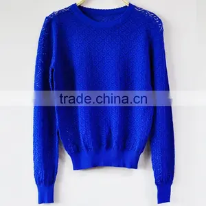 Women Pullover Round Neck Sweater Summer Breathable Sweater for Women thumbnail-5