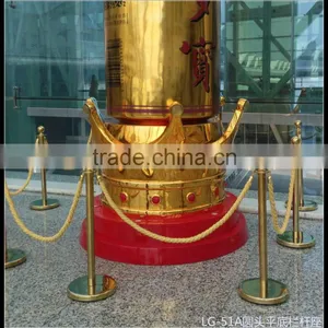 Stainless Steel Flat Basel Barrier With Velvet Or Twist Rope For Crowd Control thumbnail-1