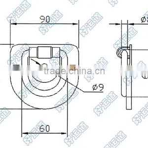 04405 Top Quality Stainless Steel Tie Down Ring for Low Bed Cargo Trailer thumbnail-2