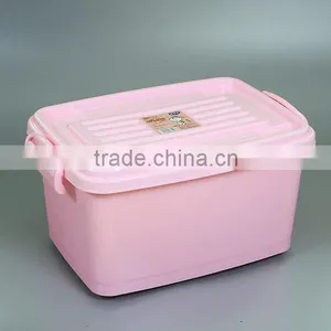 Multi Function Pink Home Large Plastic Storage Container Storage Box With Wheels thumbnail-3