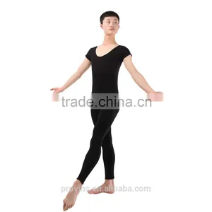 Comfortable Cotton Short Sleeve and Ancke Length Ballet Dance and Gymnastics Unitard For Men thumbnail-2