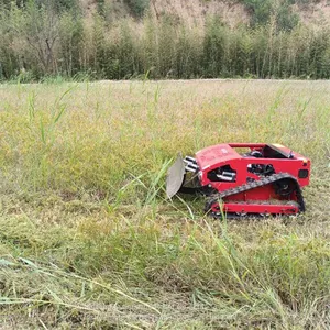 Rechargeable Brush Cutter, China Remote Control Mower on Tracks Price, Radio Controlled Mower for Sale thumbnail-1