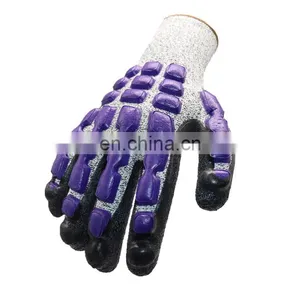 High Quality HPPE TPR Impact Nitrile Mechanical Anti Cut Level 5 Resistant Hand Work Safety Gloves thumbnail-2