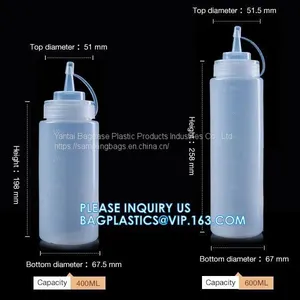 Kitchen Cooking Accessories Condiment Plastic Squeeze Dispenser Bottle for Sauce Ketchup, Wholesale Empty Cheap Soft Plastic Squeeze Soy Sauce Ketchup Dispenser Bottle thumbnail-2
