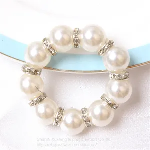 New Hot Sale Pearl Beaded Napkin Ring Wedding Party Banquet Table Decoration thumbnail-1